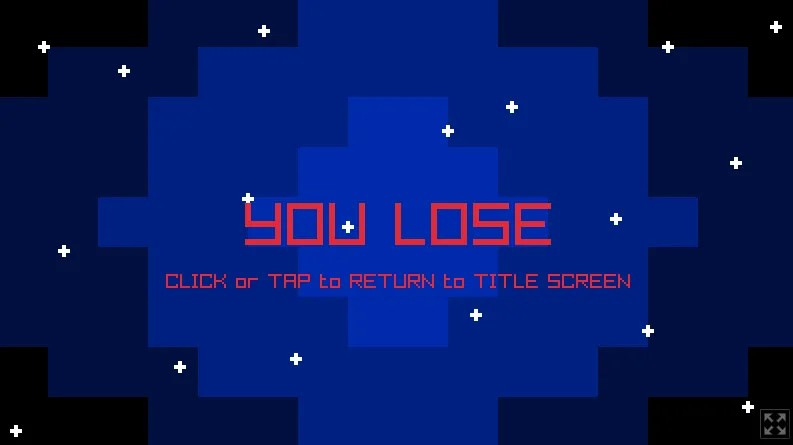 The lose screen