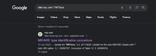 The result when entring "site:nxp.com TNP(P)3xxx" into google